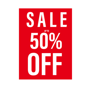 SALE UPTO 50% OFF Poster Window Display Sign