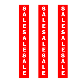 Vertical SALE SALE SALE Poster Window Display Sign- Pack of 3