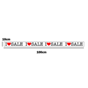 Horizontal I LOVE SALE Poster Window Display Sign-Pack of 3