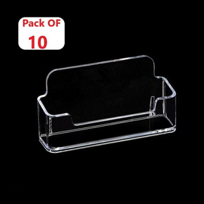 10x Acrylic Desktop Business Card Display Counter Dispenser Holder Stands