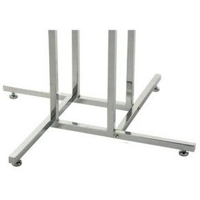 Chrome Clothes Rail Display Stand - 2 Straight & 2 Sloping Arms