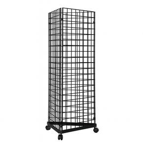 8ft Black Three-Way Grid Mesh Stand