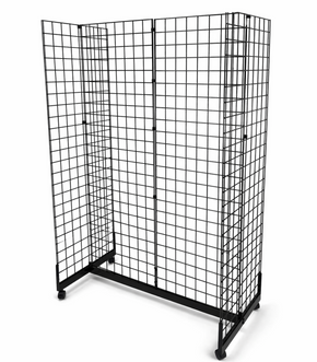 5ft black Grid Mesh 'H' Stand Gondola Stand