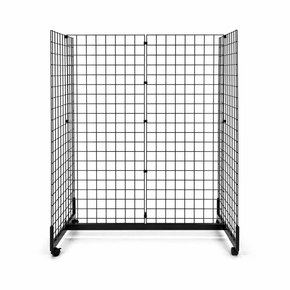 4ft black Grid Mesh 'H' Stand Gondola Stand