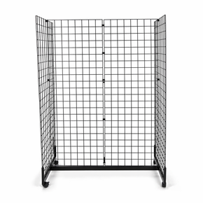 8ft black Grid Mesh 'H' Stand Gondola Stand