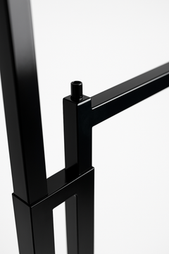 Heavy Duty 2-Way Straight Arm Clothing Rail – Adjustable Black Display Stand with Wheels & Brakes Heavy Duty 2-Way Straight Arm Clothing Rail – Adjustable Black Display Stand with Wheels & Brakes