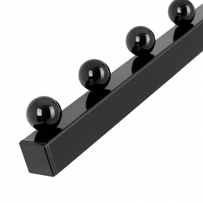 Heavy Duty 2-Way Sloping Arm Clothing Rail – Adjustable Black Display Stand with Wheels & Brakes