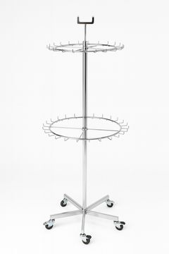 Chrome Two Tier Tie And Belt Rail With Wheels