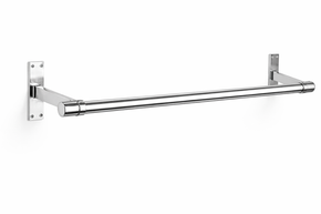 32mm Wall Mounted Clothes Rail Chrome Garment Hanging Bar