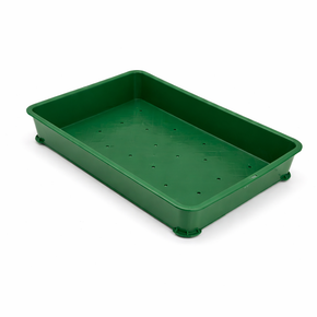 Heavy Duty Plastic Vegetable Tray for Retail Displays – Stackable Produce Display Tray with drain holes
