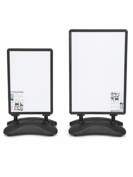A1 & A0 Waterbase Pavement Sign – Black & Grey Outdoor Poster Display