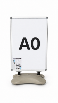 Grey A0 Waterbase Pavement Sign – Heavy Duty Outdoor Poster Display Stand