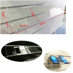 Acrylic Angled Slatwall Shelves for Displaying Mobile Phones Accessories - 60cm Slatboard