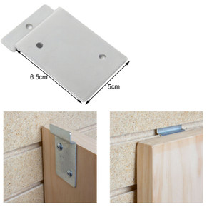 Chrome Slatwall Back Plate. Cabinet / Picture / Frame / Panel Hanging Slatwall