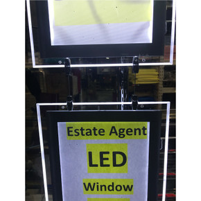 New Magnetic Panel 2xA1 LED Double Side Window Light Pocket Estate Agent Display