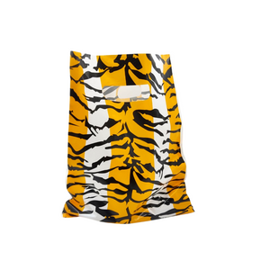 100x Plastic Tiger Printed Design Carrier Bags