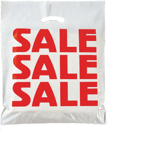 100X PLASTIC SALE SALE  SALE PRINTED CARRIER BAGS