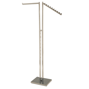 Chrome Clothes Rail Display Stand - 2 Mix Arms