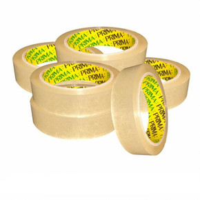 6x Rolls Prima Clear Adhesive Tape - 24mm X 40m Strong Parcel Sellotape