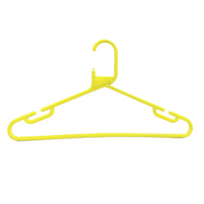 100x Yellow Strong Heavy Duty Plastic Coat Hangers, Suit, Trouser Etc Garment Clothes Hanger