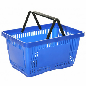 21 Litre Capacity Plastic Shopping Baskets Shopper Baskets with handle