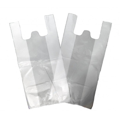 Carrier Bags - White Plastic Patch and Vest styles - Reynopoly