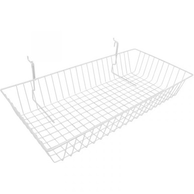 White Heavy Duty! Gridwall Mesh Retail Shop Display Basket