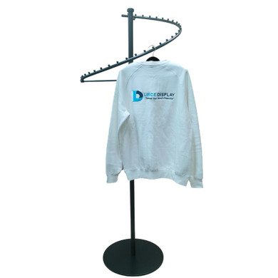 Black Spiral Clothes Rail Display Stand