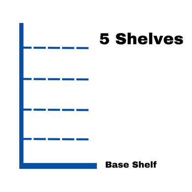 Retail Wall Shelving - 5 Shelves