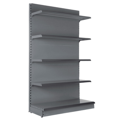 Silver Retail Wall Shelving - H240cm x W66.5cm