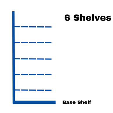 Retail Wall Shelving - 6 Shelves