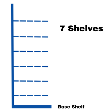 Retail Wall Shelving - 7 Shelves