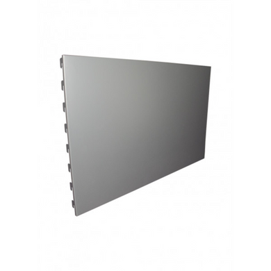 Silver Plain Back Panel For Retail Shelving Units - W125cm