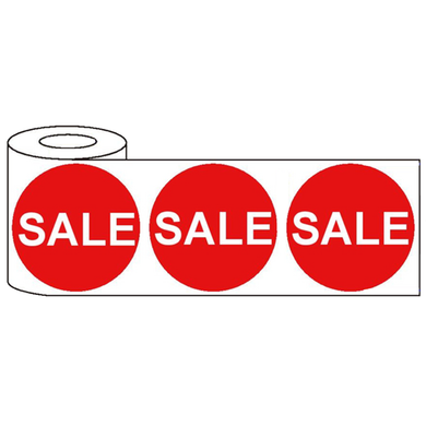 500x45mm Round Adhesive Sale & Special Offer Stickers - Discounted Promo Labels