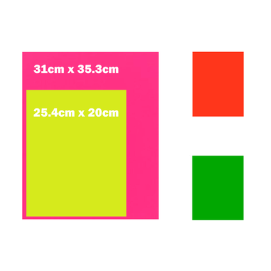 Thick Sized Plain Fluorescent Dyglo Cards