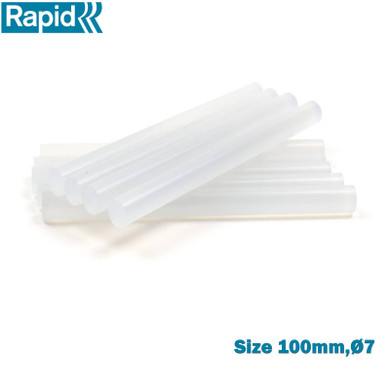 Rapid 7mm(Ø7) x 100mm All-Purpose Hot Melt Glue Sticks Rapid RAEG Point Gun