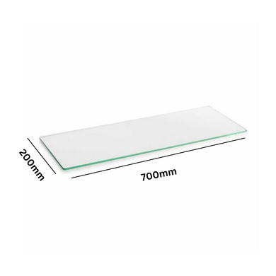 700mm*200mm*6mm-Clear Tempered Glass Shelf Panel Storage Sheet Shelving Display Bathroom Shelves