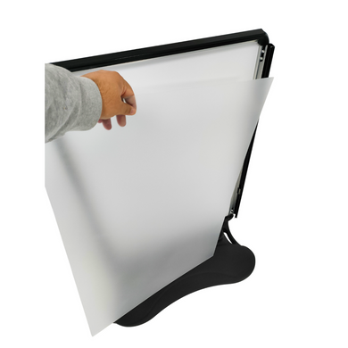 Black Heavy Duty Silver Pavement Sign Waterbase A1&A2 Outdoor Poster Display Stand