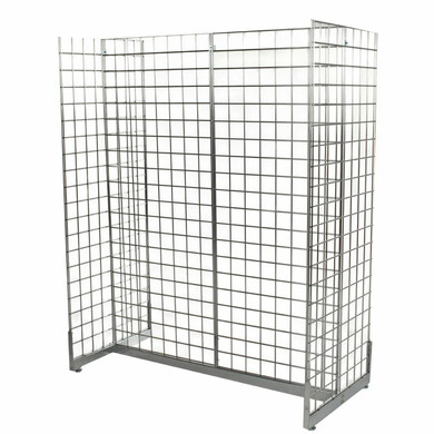 4ft Grid Mesh 'H' Stand Gondola Stand With Euro Hooks Included 180x