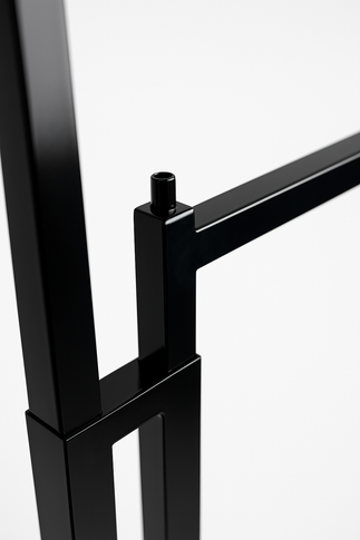 Heavy Duty 2-Way Straight Arm Clothing Rail – Adjustable Black Display Stand with Wheels & Brakes
