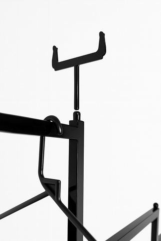 Black Display Price Ticket Card Holder Clothes Rail -Screw in Type
