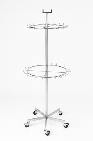 Chrome Two Tier Tie And Belt Rail With Wheels