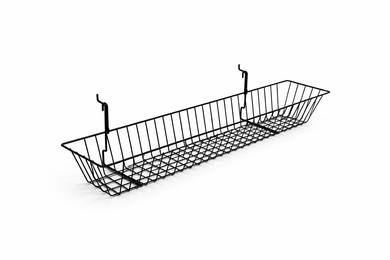 H-Shape Grid Mesh Gondola Display Stand with Baskets & Wheels – Double-Sided Retail Gridwall Merchandiser