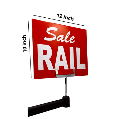 Red Display Cards Signs - Sale RAIL