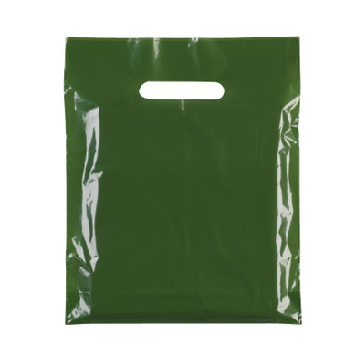 Plastic Plain Harrod Green Carrier Bags