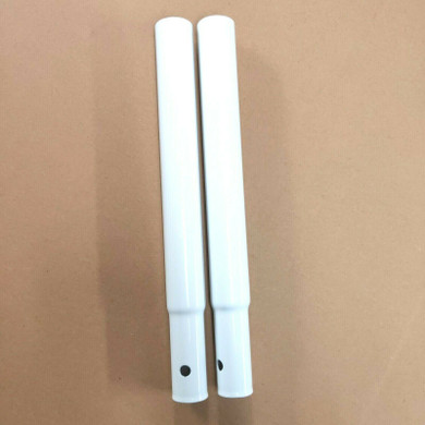 White Extension Poles For Garment Clothes Rail Heavy Duty Comes In 12 Inch Pair