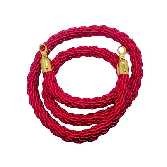 Red Rope with Chrome Ends