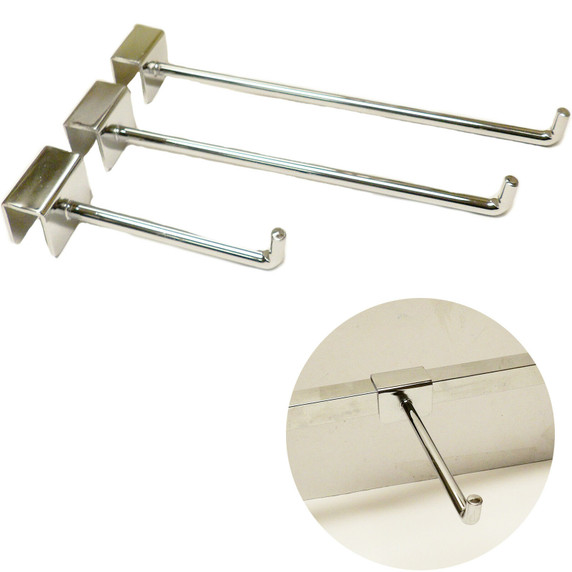 Super Heavy Duty Chrome Market Stall Display Bar Hanger Arm Prong For Display