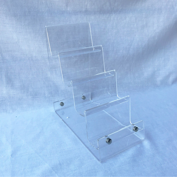 New 4-tier Clear Strong Acrylic Purse Retail Fashion Shop Display Stand Small