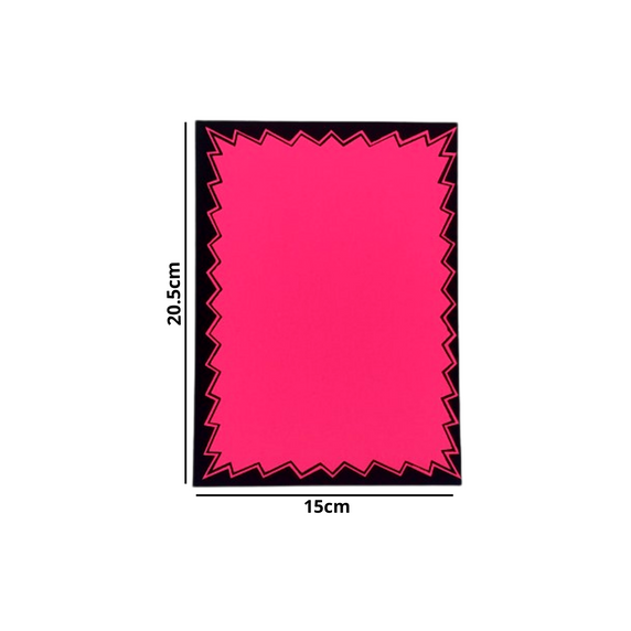 Dayglo Cards - Pink Coloured Pack with Black Border